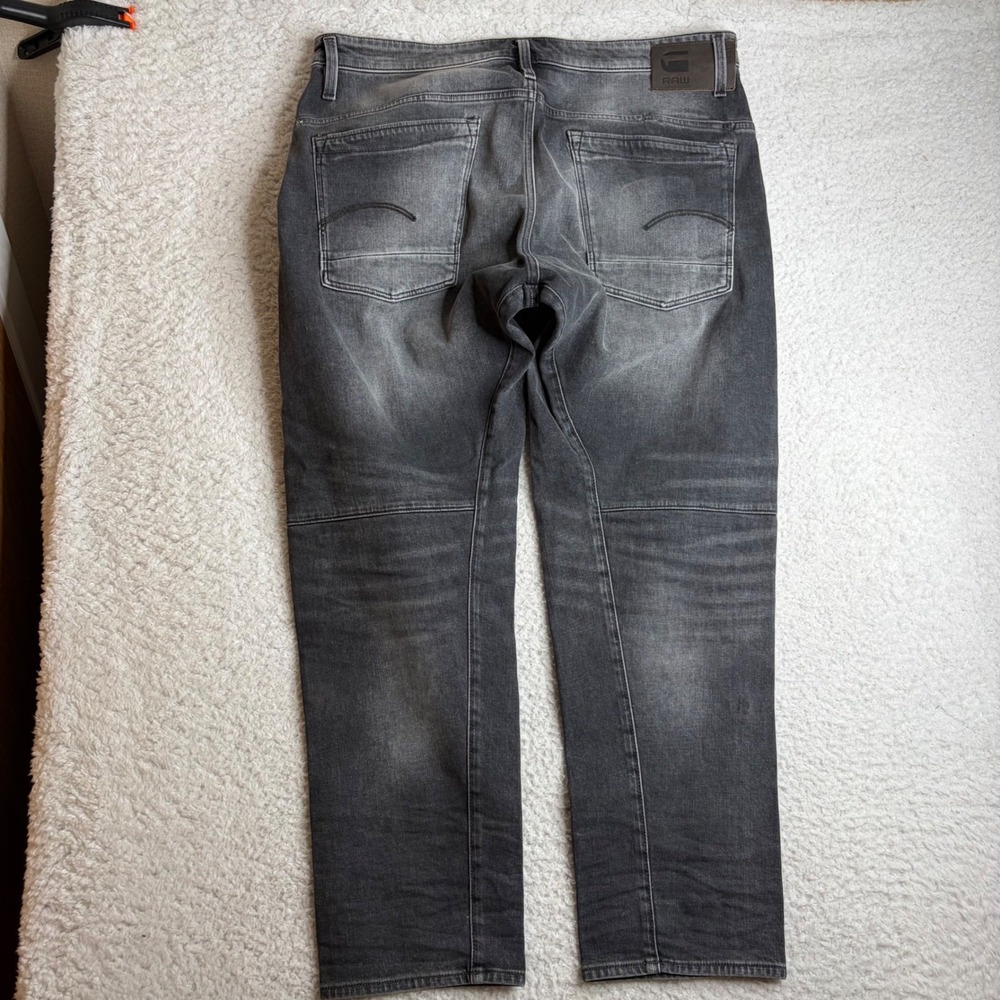 G-Star Raw Scutar 3D Slim Tapered Jeans Mens 35x30 (38x30) Black Paratrooper Y2K